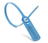 Sigilli in plastica antimanomissione, Fascette Numerate con Inserto Metallico e Chiusura a Clip 400mm Multicolor Confezioni da 100pz 500pz(Light Blue,500pcs)