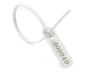 Sigilli in plastica antimanomissione, Fascette Numerate con Inserto Metallico e Chiusura a Clip 400mm Multicolor Confezioni da 100pz 500pz(White,500pcs)