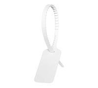 Sigilli in plastica antimanomissione, Fascette numerate Etichette con sigillo in plastica usa e getta Confezione da 100 Blu Bianco 300 millimetri(White)