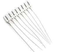 Sigilli in plastica antimanomissione, Sigilli a tirante in plastica numerati, multicolore, 250 mm, confezione di diverse dimensioni(White,100 PCS)