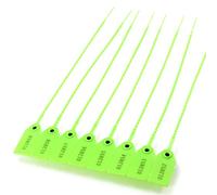 Sigilli in plastica antimanomissione, Sigilli a tirante in plastica numerati, multicolore, 250 mm, confezione di diverse dimensioni(Green,500 PCS)