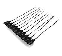 Sigilli in plastica antimanomissione, Sigilli a tirante numerati 250mm Multicolor Confezione da 100-1000 PZ(Black,200 PCS)