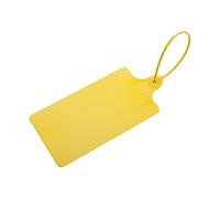 Sigilli in plastica, etichette di spedizione di sicurezza, cravatta autobloccante, marcatore scrivibile grande segno cravatta, lunghezza totale 250 mm, confezione da 100 pezzi (giallo)