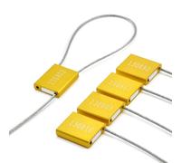 Sigilli Sigilli for cavi in acciaio Targhetta di sicurezza in metallo numerata, lunghezza 300 mm 11.8"(Yellow,100 PCS)