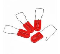 Sigillo a prova di manomissione, Sigilli sicurezza for lucchetti da 100 pezzi Lucchetti in filo metallico for contatore elettrico Serratura anti-manomissione usa e getta(Red,500 PCS)