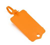 Sigillo antimanomissione, etichette in plastica da 100 pezzi - Fascette pendenti riutilizzabili, scrivibili(Orange)