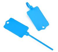 Sigillo antimanomissione, etichette in plastica da 100 pezzi - Fascette pendenti riutilizzabili, scrivibili(Blue)