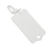 Sigillo antimanomissione, etichette in plastica da 100 pezzi - Fascette pendenti riutilizzabili, scrivibili(White)