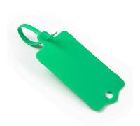 Sigillo antimanomissione, etichette in plastica da 100 pezzi - Fascette pendenti riutilizzabili, scrivibili(Green)