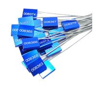 Sigillo antimanomissione Sigilli for cavi in acciaio Targhetta di sicurezza in metallo numerata, lunghezza 300 mm 11.8"(Blue,100 PCS)