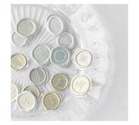 Sigillo Ceralacca 18 pezzi adesivi for timbri con sigillo di cera vintage fai da te Scrapbooking ufficiale pianificatore decorazione cancelleria etichette sigillanti buste Kawaii(Dark Grey)