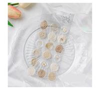 Sigillo Ceralacca 18 pezzi adesivo sigillo busta trasparente adesivo retrò sfumato floreale stile stella lunare adesivo for timbro di cera adesivo decorativo fai da te for album(Light green)