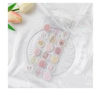 Sigillo Ceralacca 18 pezzi adesivo sigillo busta trasparente adesivo retrò sfumato floreale stile stella lunare adesivo for timbro di cera adesivo decorativo fai da te for album(Blue)