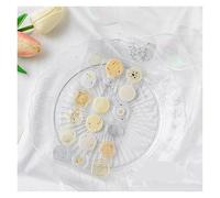 Sigillo Ceralacca 18 pezzi adesivo sigillo busta trasparente adesivo retrò sfumato floreale stile stella lunare adesivo for timbro di cera adesivo decorativo fai da te for album(Light yellow)