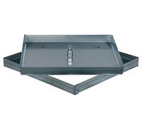 SIGILLO CHIUSINO PORTA PAVIMENTO H. CM 3 ACCIAIO INOX (cm 43x43)