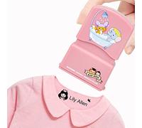 Sigillo con nome per bambini timbro con nome personalizzato per studenti vestiti per l'asilo adesivo con nome impermeabile regalo con timbro (BZ001-Rosa)