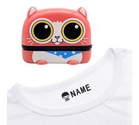 Sigillo con nome per bambini timbro con nome personalizzato per studenti vestiti per l'asilo adesivo con nome impermeabile regalo con timbro (BZ010-Rosa)