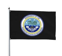 Sigillo delle bandiere degli Stati Federati di Micronesia, bandiere decorative per esterni 3x5ft Bandiere in 100% poliestere Bandiere esterne per tutte le condizioni atmosferiche, il colore è brillan