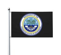 Sigillo delle bandiere degli Stati Federati di Micronesia, bandiere decorative per esterni 3x5ft Bandiere in 100% poliestere Bandiere esterne per tutte le condizioni atmosferiche, il colore è brillan