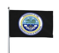 Sigillo delle bandiere degli Stati Federati di Micronesia, bandiere decorative per esterni 3x5ft Bandiere in 100% poliestere Bandiere esterne per tutte le condizioni atmosferiche, il colore è brillan