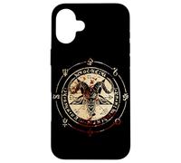 Sigillo di Baphomet Occult Pentagram Goat Satanic Occult Custodia per iPhone 16 Plus