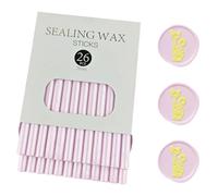 Sigillo di cera Stick,Ioggtser 26 PCS Mini Pistola Colla Sigillo Cera Stick per timbro a ceralacca,Bastoncini di cera sigillanti per inviti di nozze, biglietti, buste (Sakura Pink)