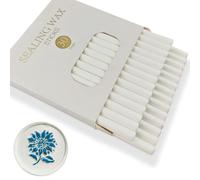 Sigillo di cera Stick,Ioggtser 30 PCS Mini Pistola Colla Sigillo Cera Stick per timbro a ceralacca,Bastoncini di cera sigillanti per inviti di nozze, biglietti, buste (White)