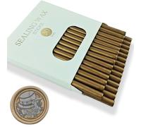 Sigillo di cera Stick,Ioggtser 30 PCS Mini Pistola Colla Sigillo Cera Stick per timbro a ceralacca,Bastoncini di cera sigillanti per inviti di nozze, biglietti, buste (Brown)