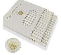 Sigillo di cera Stick,Ioggtser 30 PCS Mini Pistola Colla Sigillo Cera Stick per timbro a ceralacca,Bastoncini di cera sigillanti per inviti di nozze, biglietti, buste (Pearl White)