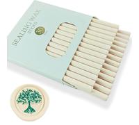 Sigillo di cera Stick,Ioggtser 30 PCS Mini Pistola Colla Sigillo Cera Stick per timbro a ceralacca,Bastoncini di cera sigillanti per inviti di nozze, biglietti, buste (Milk White)
