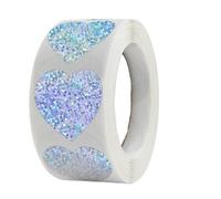 sigillo di confezione adesivo, Adesivi rotondi a forma di cuore e stella da 25 mm/1 pollice, confezione 100 a 500 pezzi(Heart 100pcs)