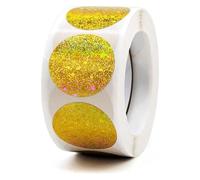 sigillo di confezione adesivo, Adesivi rotondi for sigillare buste multicolore 100-500 pezzi(Gold,100PCS)