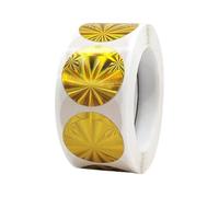 sigillo di confezione adesivo, Adesivi rotondi for sigillare buste multicolore 100-500 pezzi(Gold2,500PCS)