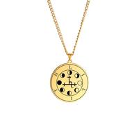 Sigillo di Lilith Collana per uomini donne Ecate gotica fase lunare Lilith Dea Ciondolo Sigillo Lucifero Segno Mitologia Gioielli pagani Regalo (oro)
