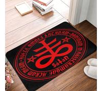 Sigillo Di Lucifero Satanismo Simbolo Satanico Zerbino Di Benvenuto Antiscivolo Tappeti D'Ingresso Antisporco Tappetini Porta Dingresso Per Soggiorno Camera Letto Interno 40X60 Cm