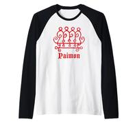 Sigillo di Paimone Sigillo Demone Occulto Salomone Goetia Maglia con Maniche Raglan