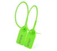 Sigillo di sicurezza antimanomissione Etichette numerate Fascette autobloccanti Multicolor Confezione da 500 pezzi Verde(Green,500pcs)