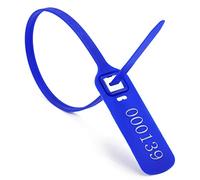 Sigillo di sicurezza antimanomissione Etichette numerate, Fascette numerate Inserto metallico Chiusura a clip 400mm Multicolor 100 pezzi(Dark Blue,100pcs)