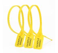 Sigillo di sicurezza antimanomissione Etichette numerate Sigilli a tirante numerati Multicolore Confezione da 100 o 500 pezzi Rosso 500 pezzi(Yellow,500pcs)