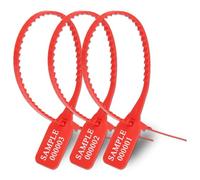 Sigillo di sicurezza antimanomissione Etichette numerate Sigilli a tirante numerati Multicolore Confezione da 100 o 500 pezzi Rosso 500 pezzi(Red,500pcs)