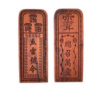 Sigillo di strumento magico taoista, forniture taoiste, 1 pezzo 17,5 cm fulmine colpo jujubewood taoista forniture strumenti taoista token sigilli, rosso