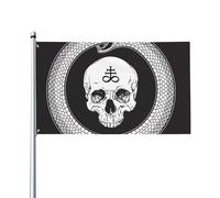 Sigillo Leviatano di Lucifero Baphomet Teschio Satanico Testa Bandiera 3x5 Piedi Decorazione per Feste Bandiera Iconica