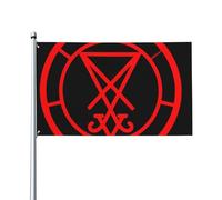 Sigillo magico di Lucifero, Satana, simbolo satanico, bandiera, decorazione per feste, bandiera iconica, 3x5 piedi