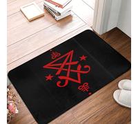 Sigillo Magico Di Lucifero Satana Simbolo Satanico Tappeto Ingresso Casa Antisporco Tappeti D'Ingresso Resistente Tappetino Da Bagno Per Balcone Camera Letto Terrazzo 40X60 Cm