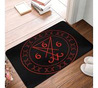 Sigillo Magico Di Lucifero Satanismo Simbolo Satanico Tappeti D'Ingresso Confortevole Tappetini Porta Dingresso Lavabile Zerbino Di Benvenuto Per Interno Balcone Terrazzo 40X60 Cm