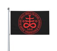 Sigillo occulto di Lucifero bandiera satanica stampata 3x5 piedi, giardino cortile prato patio casa dormitorio, decorazione per la casa per feste all'aperto e al chiuso-587544142