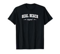 Sigillo Originale Seal Beach California Retro Città Natale Maglietta