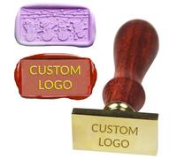 Sigillo per Ceralacca Personalizzato con il Tuo Logo di Design, Sigillo per Ceralacca Personalizzato per Lettere, Artigianato, Buste, Inviti di Nozze, Natale (Rettangolare)
