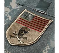 Sigillo Speciale Guerra Oda Operatore Velkrö Shield Toppa : US Flag Skull