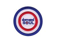 SigitasTrading Northerm Soul Round Blue Red Toppa ricamata termoadesiva applique